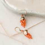 Marion Coral Grape Earrings