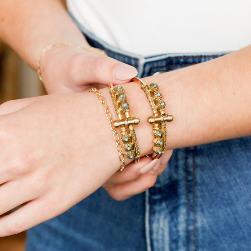 Matching Etruscan Engagement Bracelets