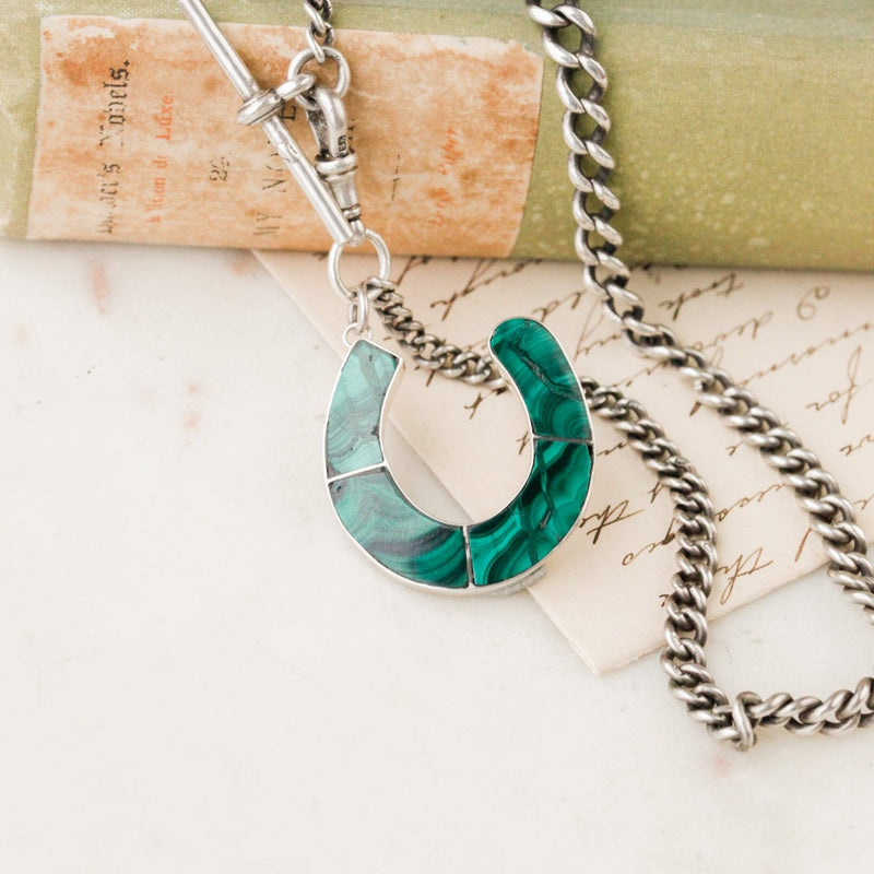 Ferrer Malachite Horseshoe Necklace