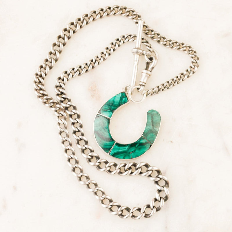 Ferrer Malachite Horseshoe Necklace