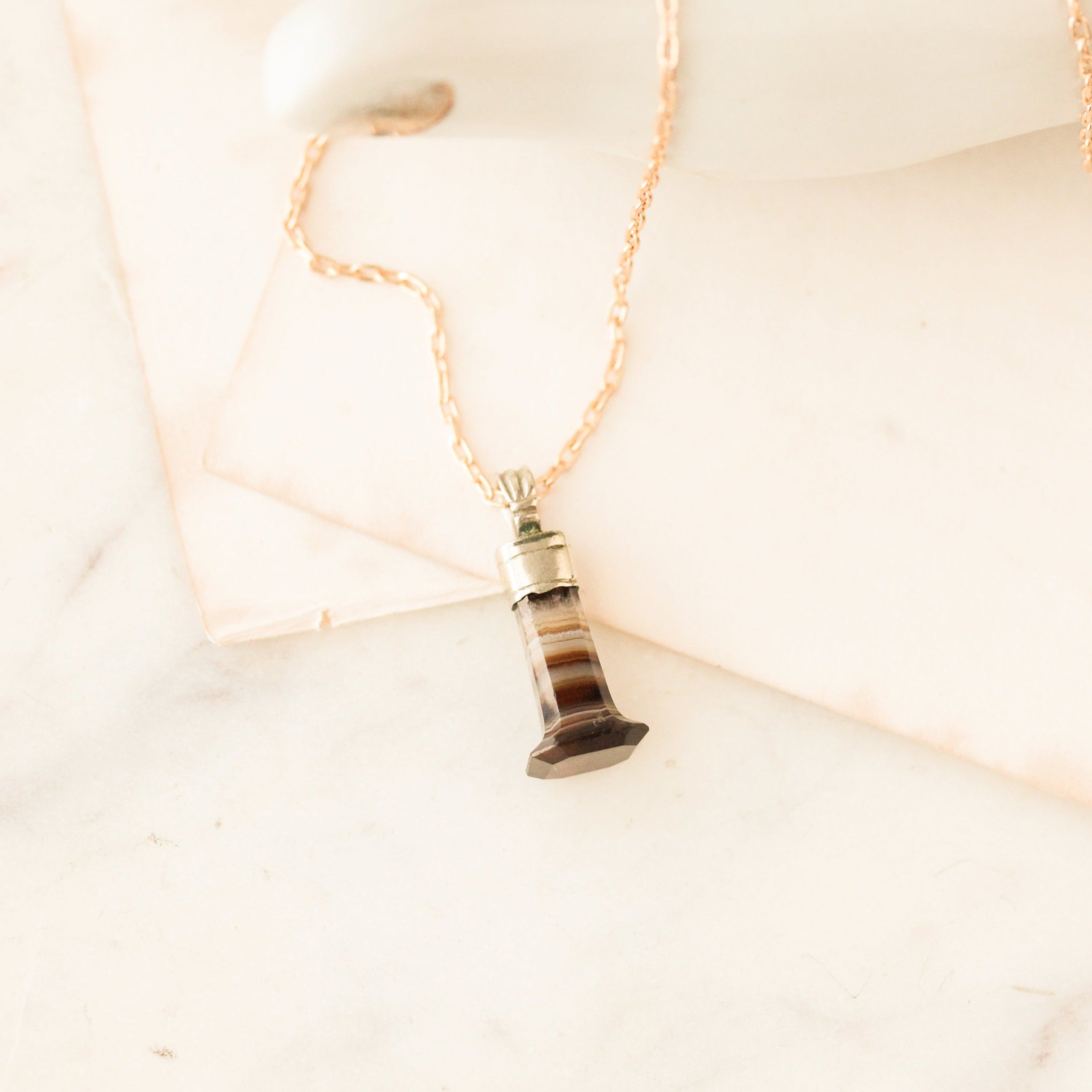 Jerome Agate Seal Pendant