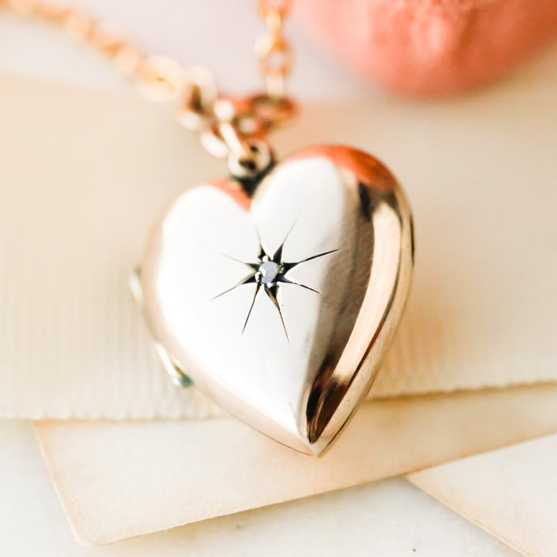 Marguerite Diamond Heart Locket