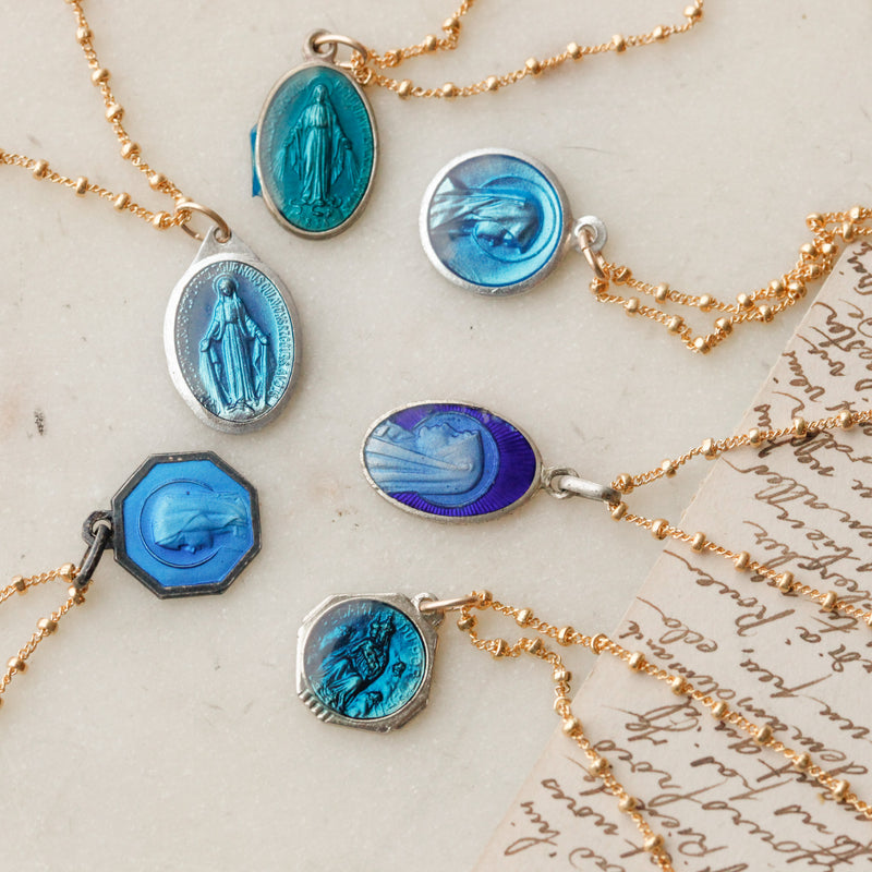 Medium Enameled Saint Pendants