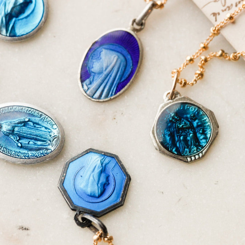 Medium Enameled Saint Pendants