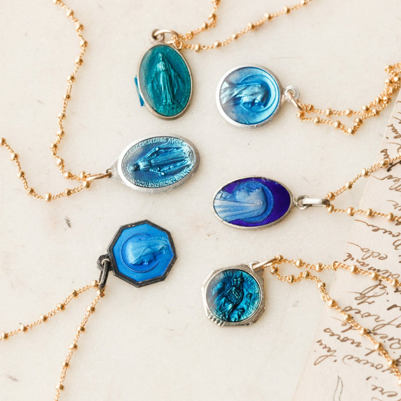 Medium Enameled Saint Pendants