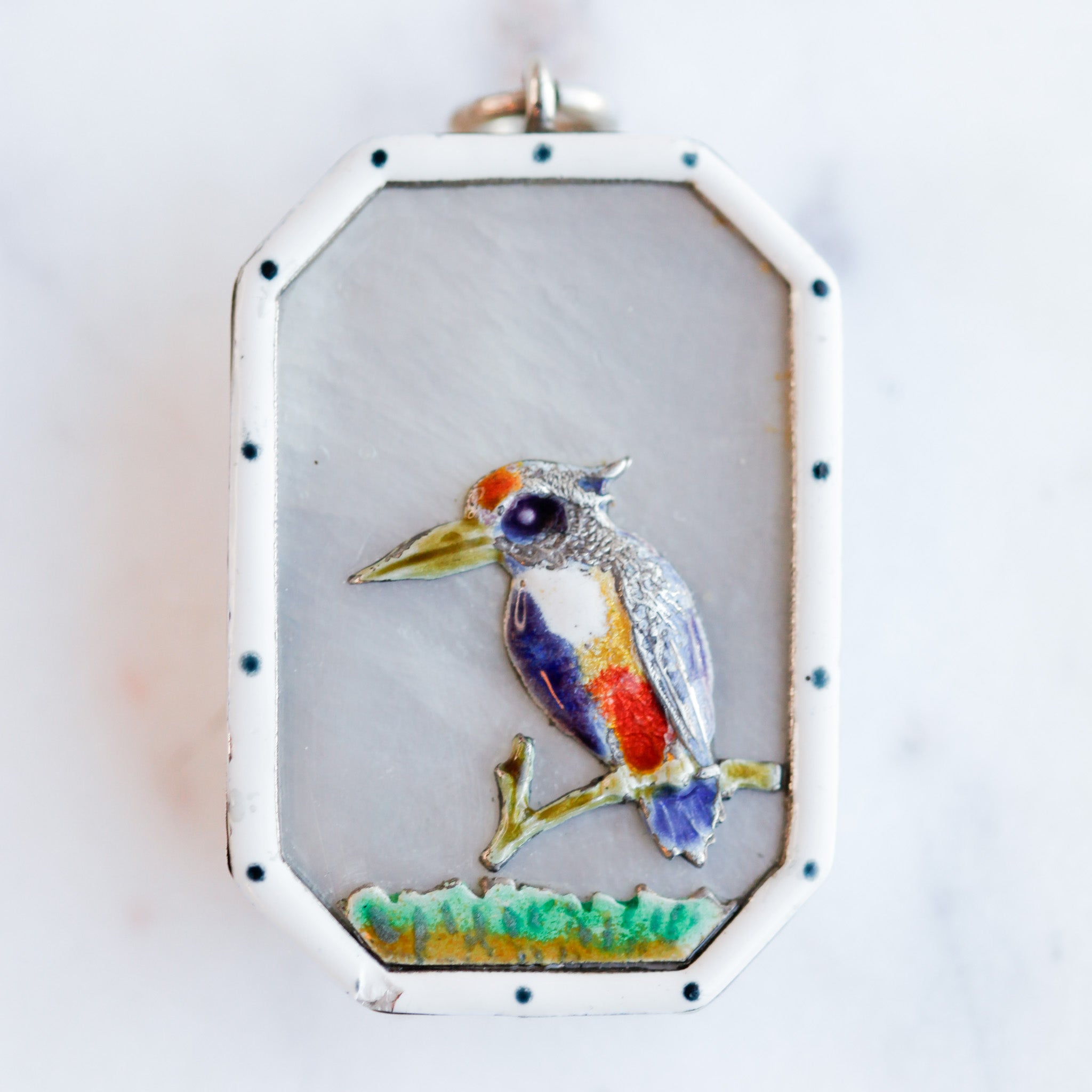 Toulouse Enameled Bird Pendant