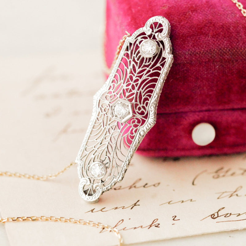 Dauphin Deco Diamond Pendant