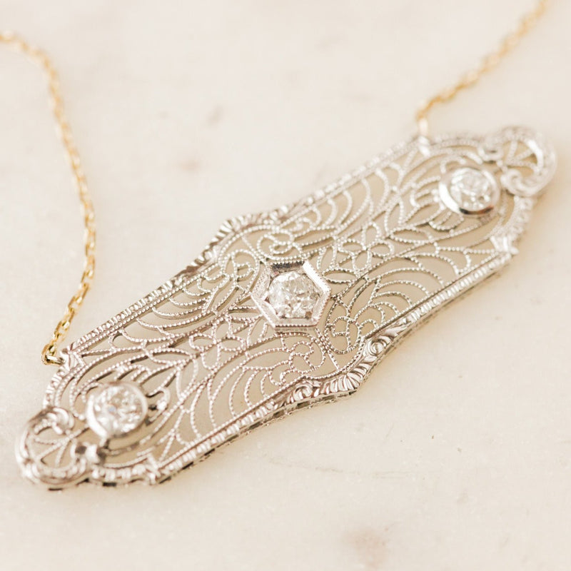 Dauphin Deco Diamond Pendant