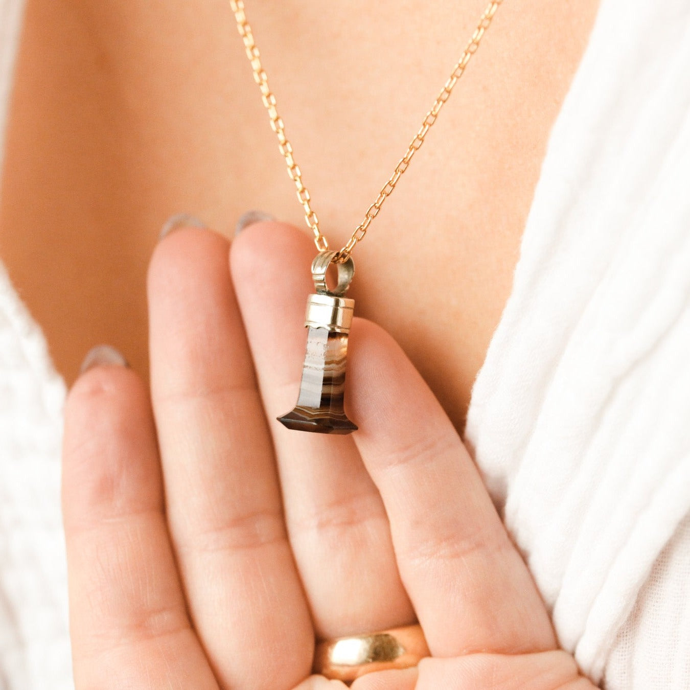 Jerome Agate Seal Pendant