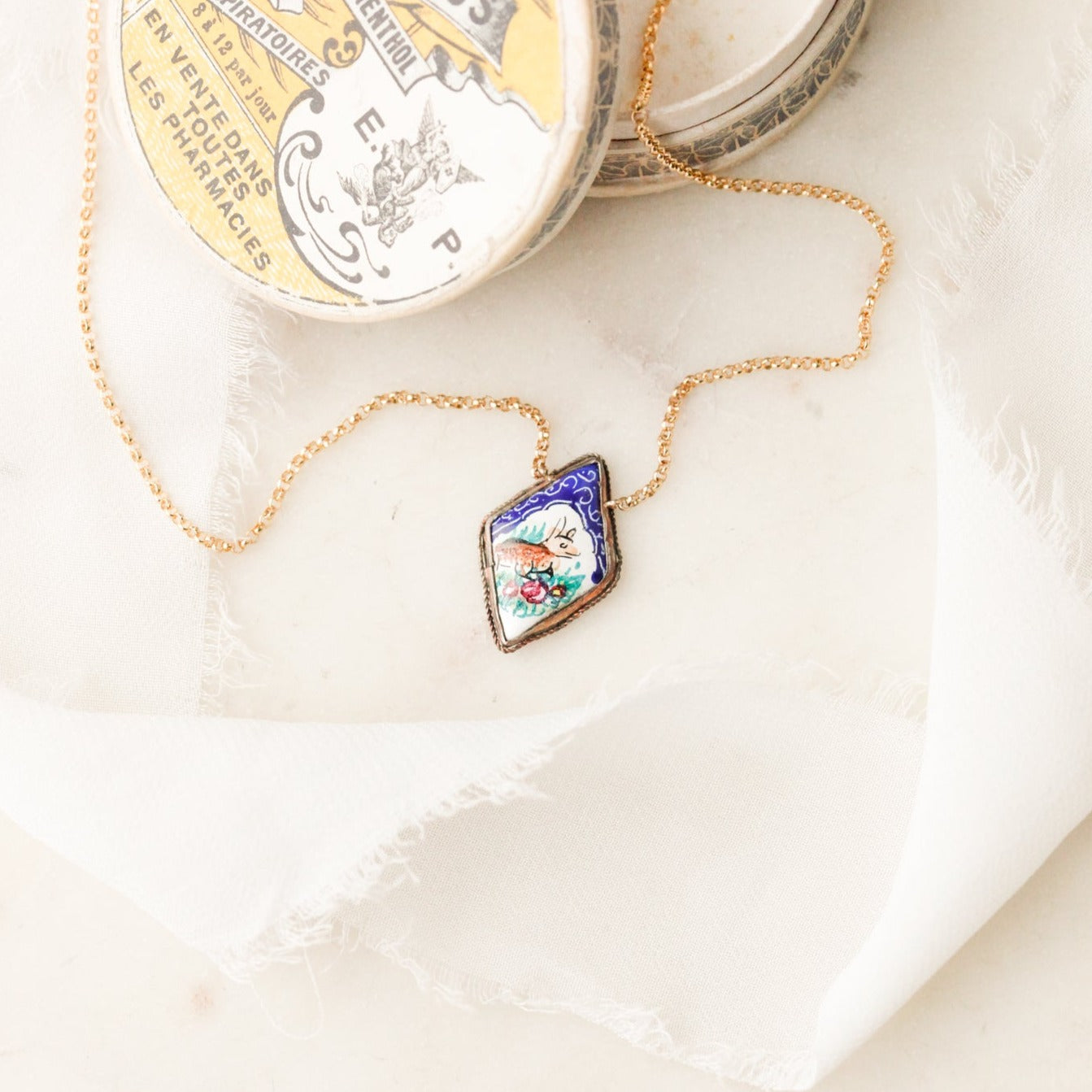 Lashe Enameled Pendant