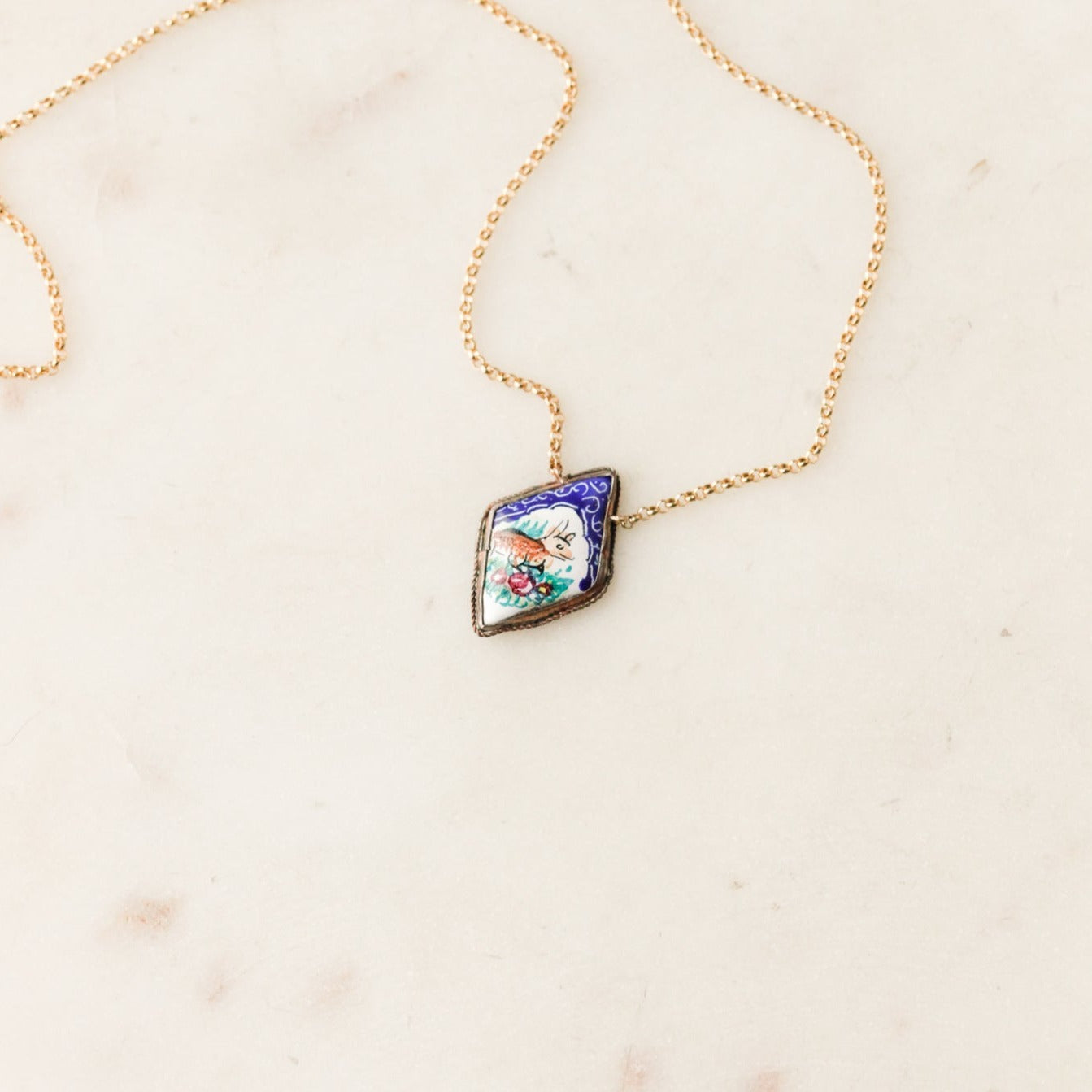 Lashe Enameled Pendant