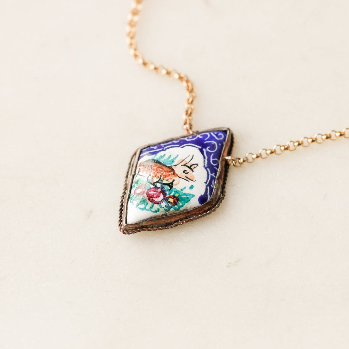 Lashe Enameled Pendant
