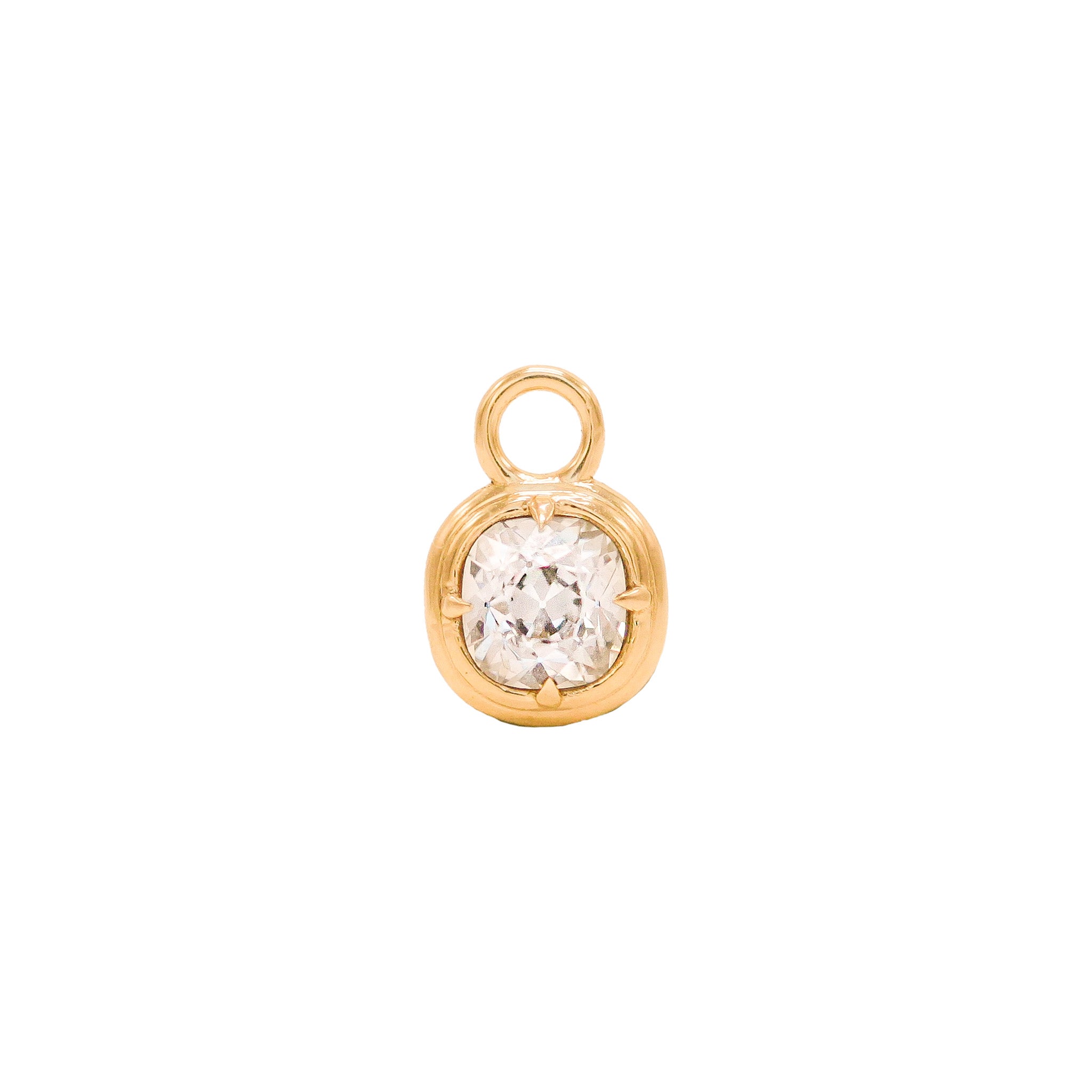 Small Charm Pendants with Old Mine Cut Diamonds