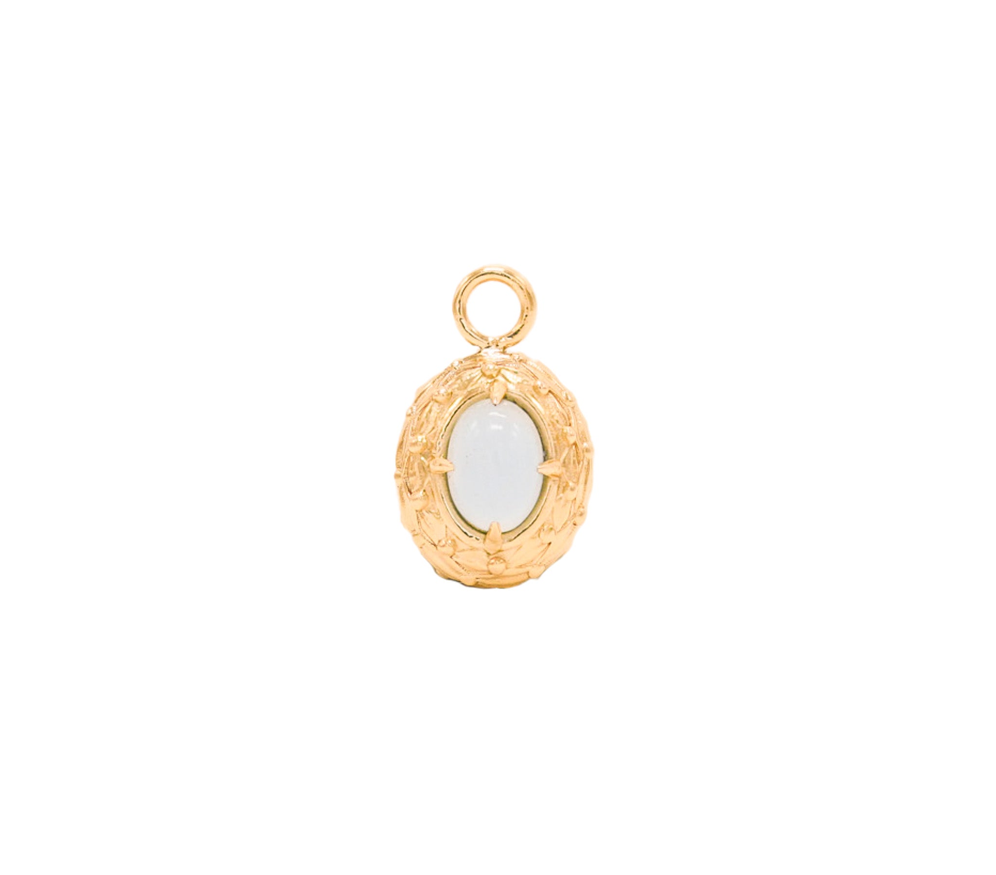 Laurel and Berry Milky Aquamarine Pendant