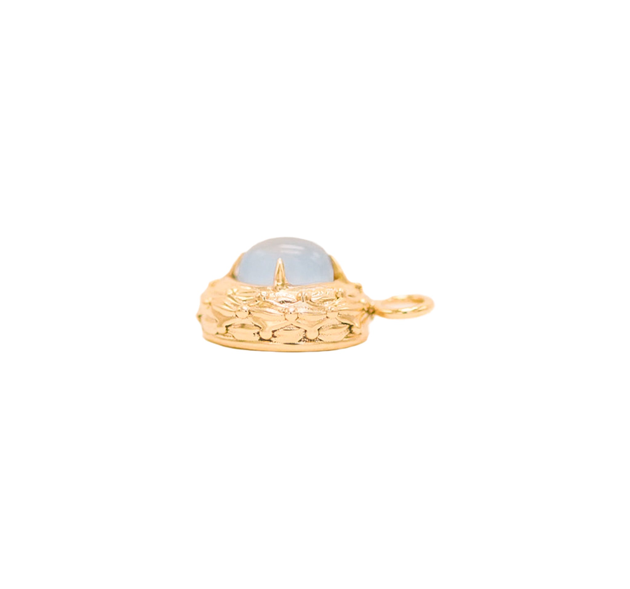 Laurel and Berry Milky Aquamarine Pendant