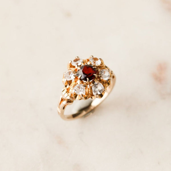 Berle Garnet + Gold Ring