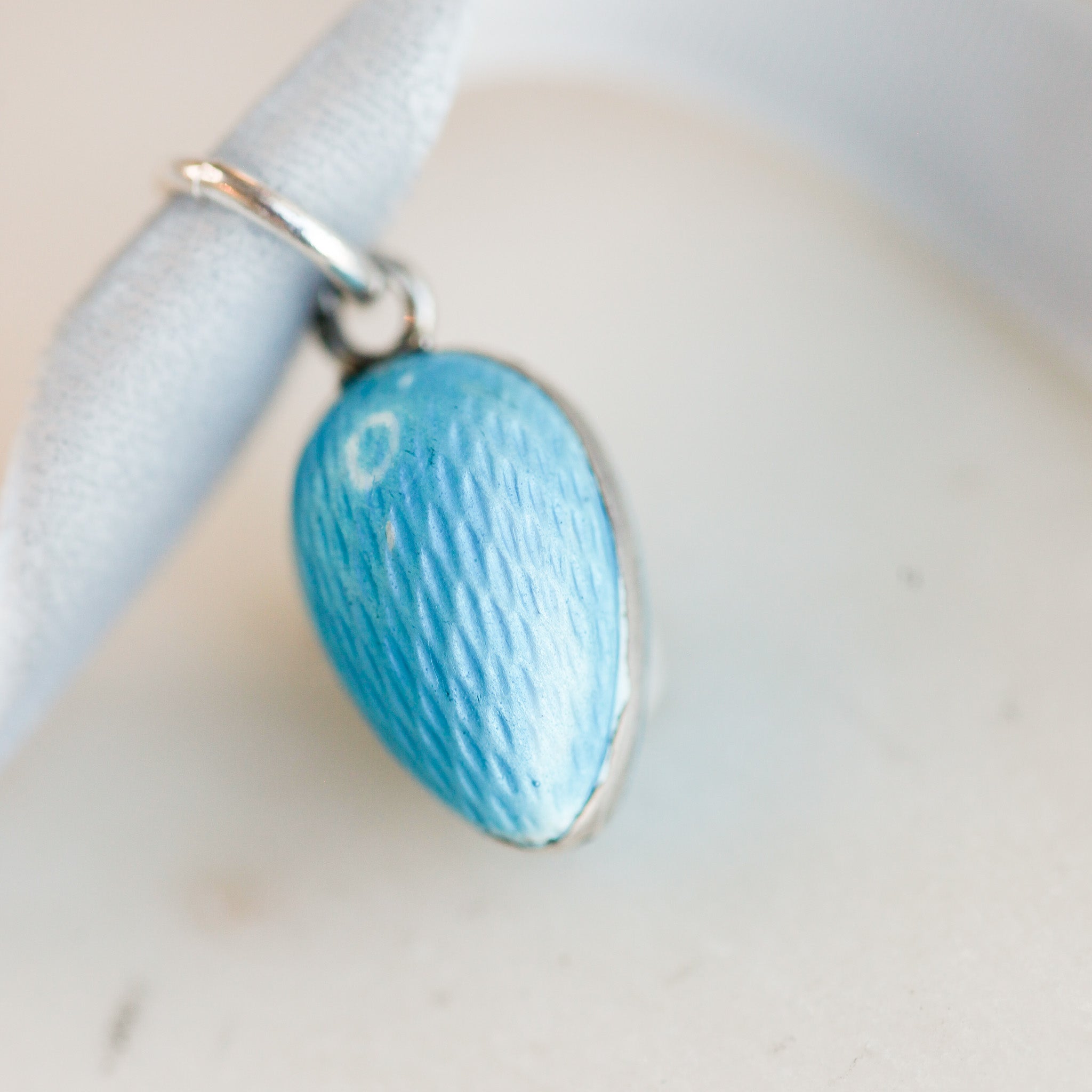 Guilloché Enameled Egg Pendant