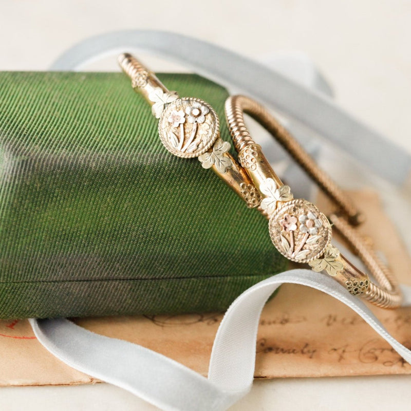 Matching Floral Engagement Bracelets