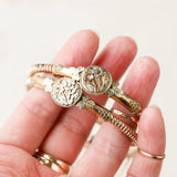 Matching Floral Engagement Bracelets