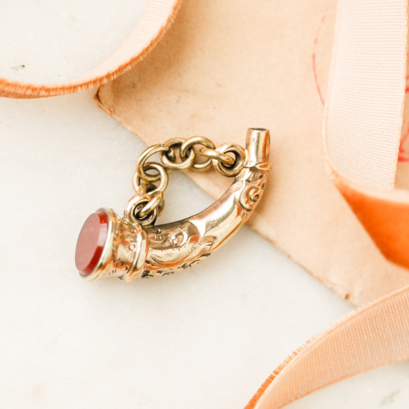 Carnelian Trumpet Winding Key