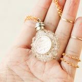 "Love be our Idol" Crystal Bottle Pendant