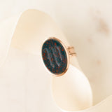 Bloodstone "W" Signet Ring
