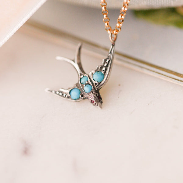 Perrine Turquoise Sparrow Pendant