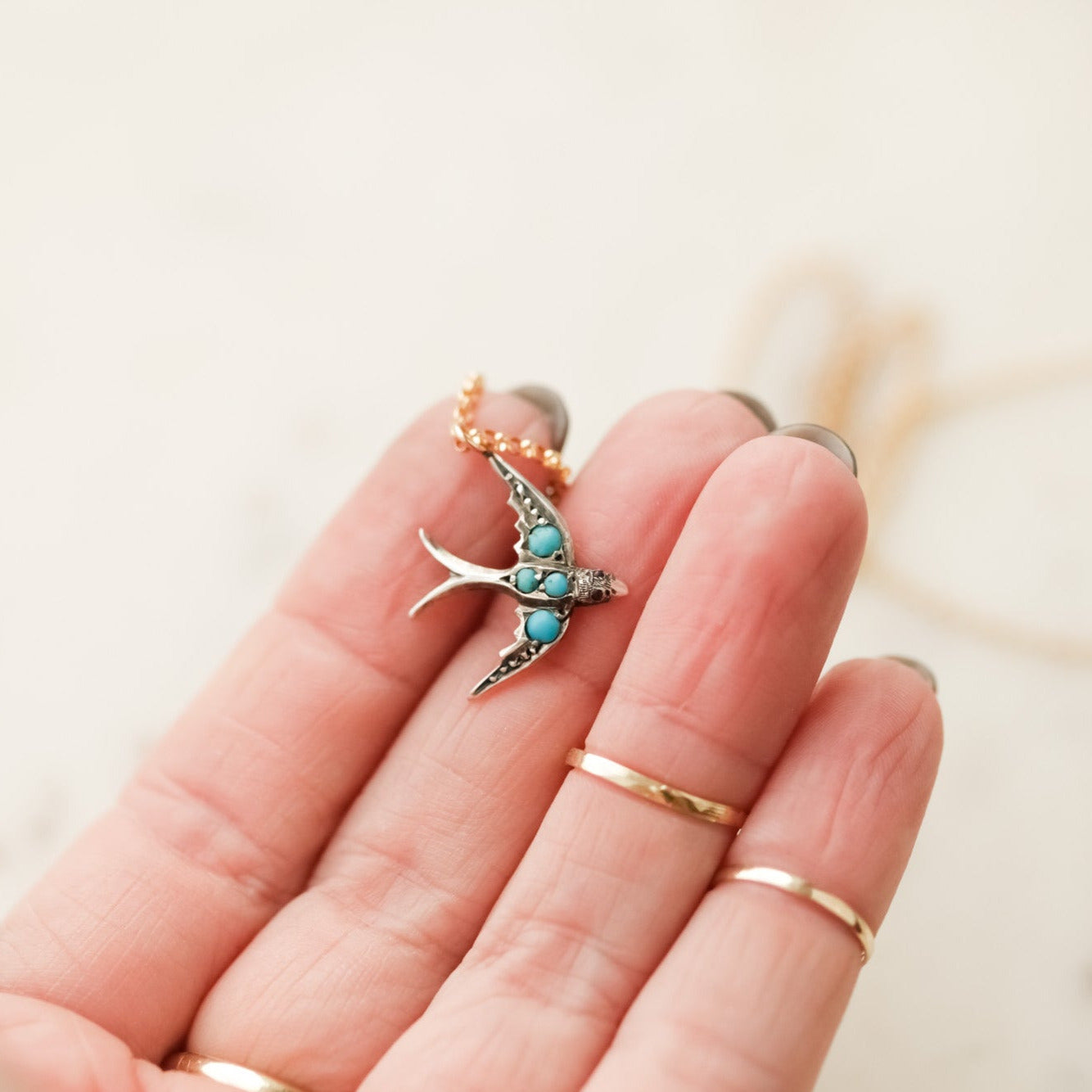 Perrine Turquoise Sparrow Pendant
