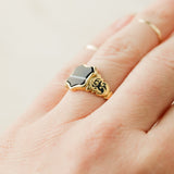 Laughton Enameled Shield Ring