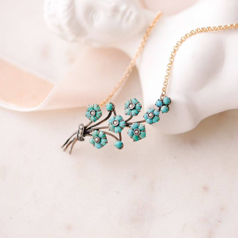 Marlise Turquoise Floral Pendant