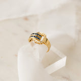 Neilson Sapphire + Diamond Buckle Ring