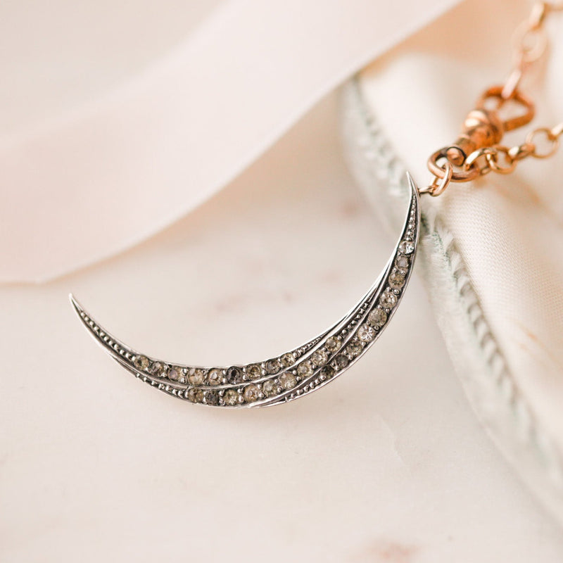 Art Deco Half Crescent Necklace
