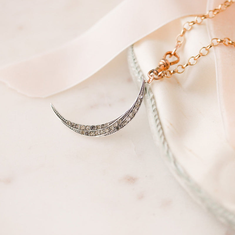 Art Deco Half Crescent Necklace