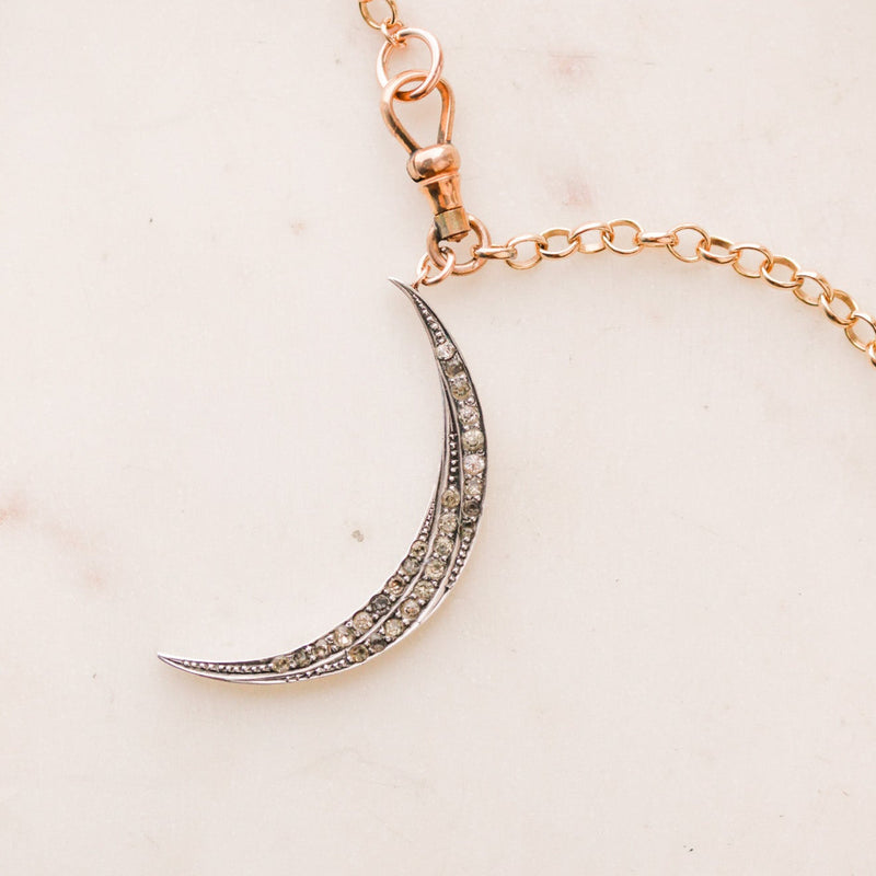 Art Deco Half Crescent Necklace