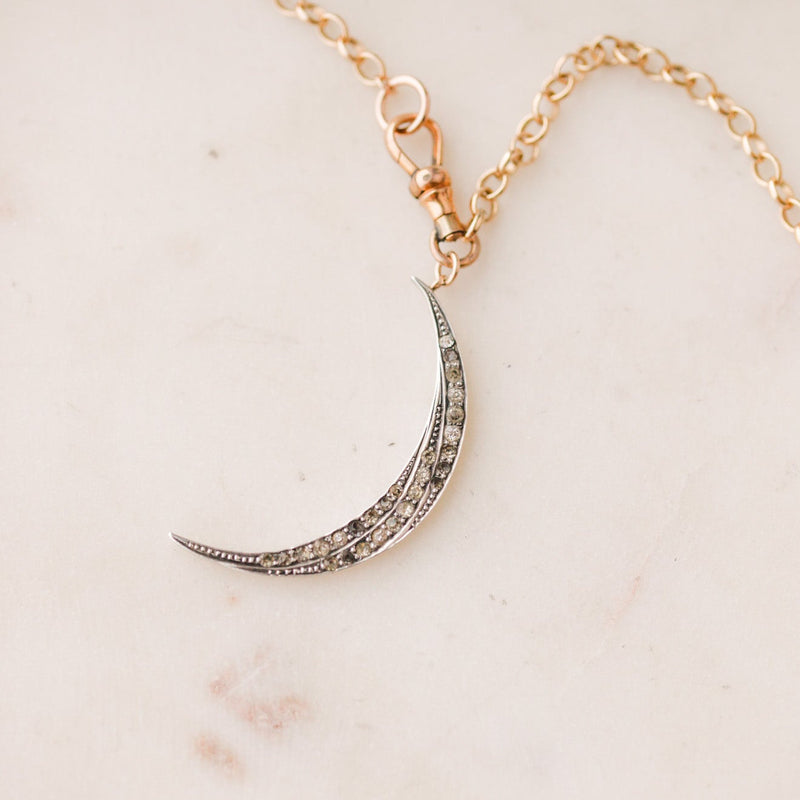 Art Deco Half Crescent Necklace