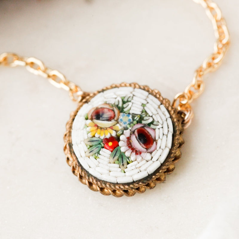 Floral Micromosiac Pendant