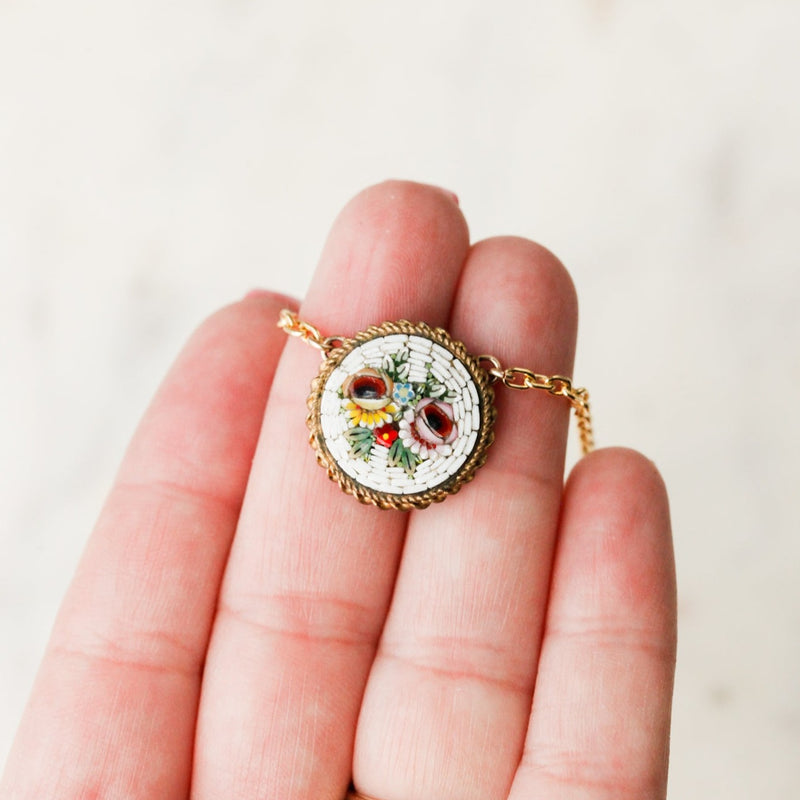 Floral Micromosiac Pendant