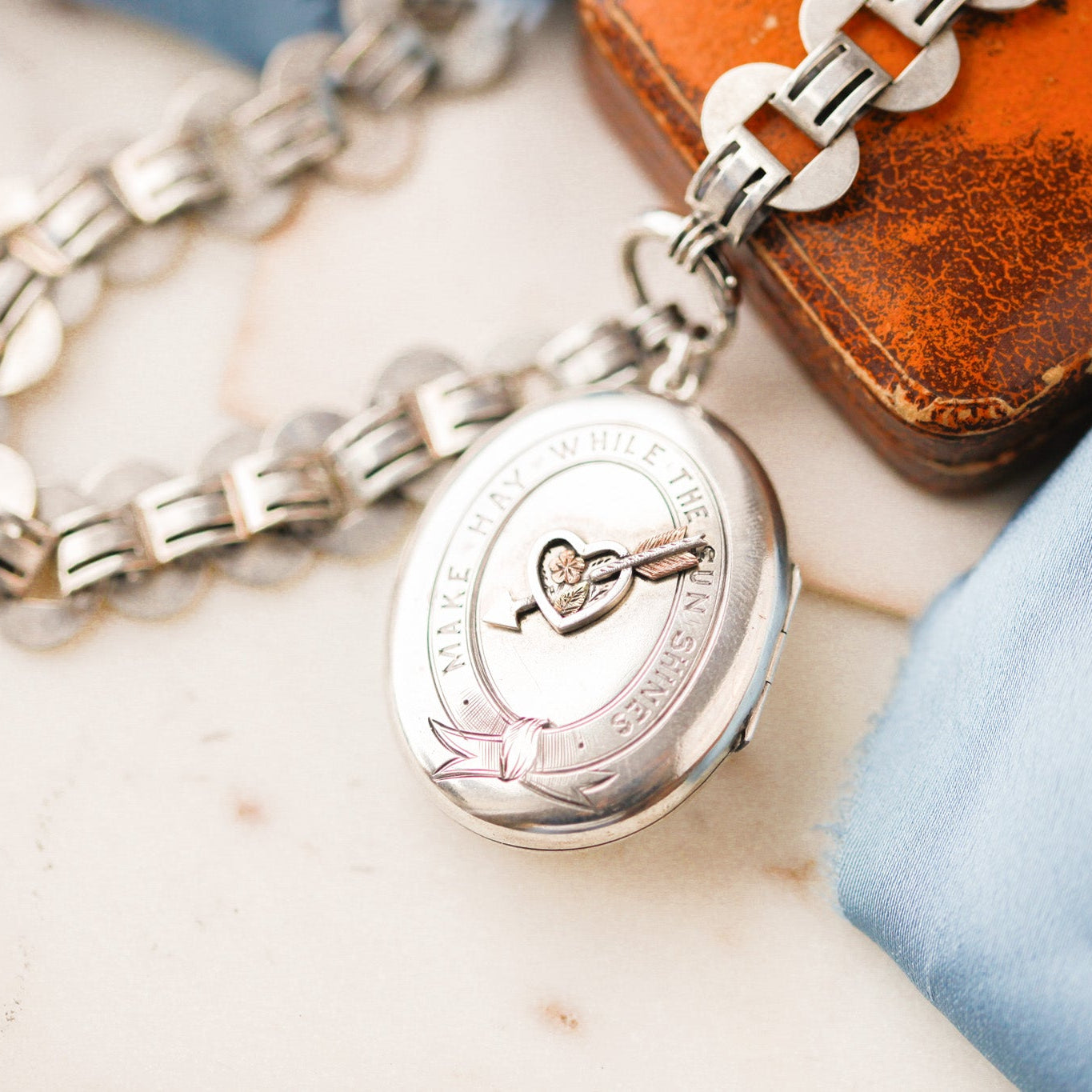 "Make Hay While The Sun Shines" Locket + Necklace