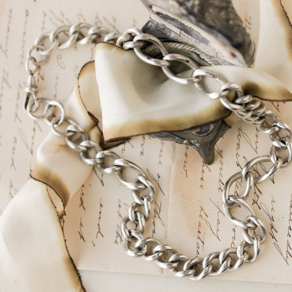 George Silver Curb Necklace