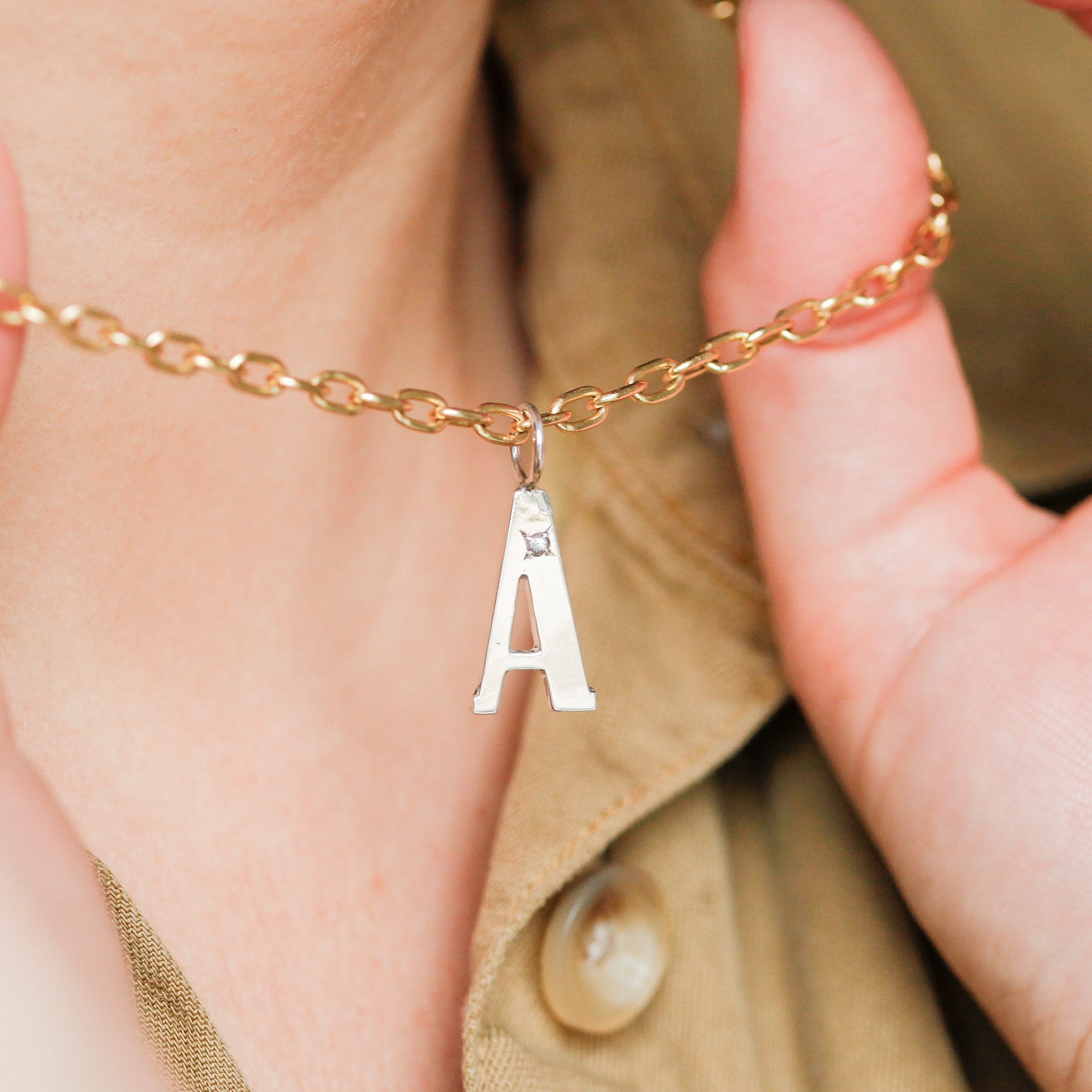 Modern Sterling Silver Letter Charms