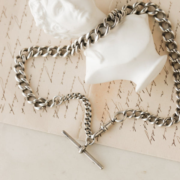 Albert Silver Toggle Necklace