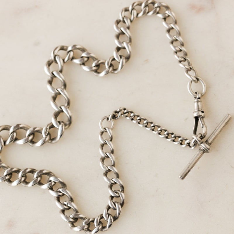 Albert Silver Toggle Necklace
