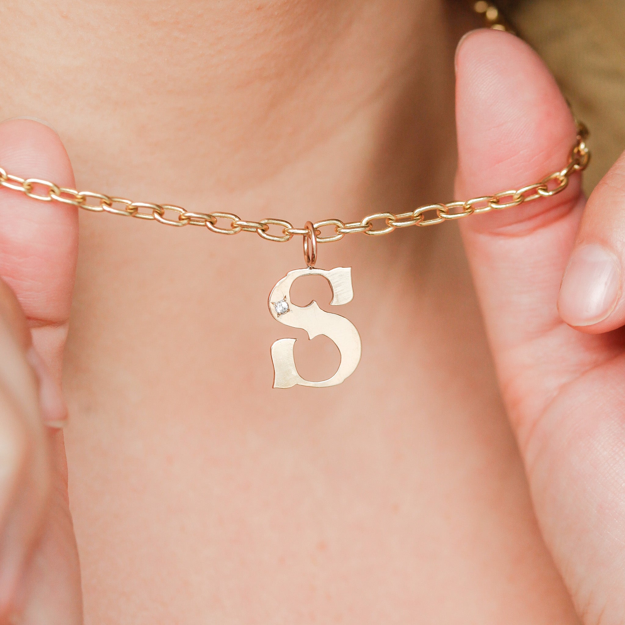 Antique Gold Letter Charms