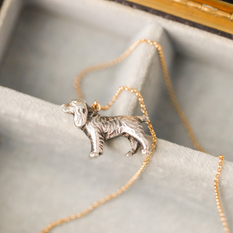Sterling Spaniel Pendant