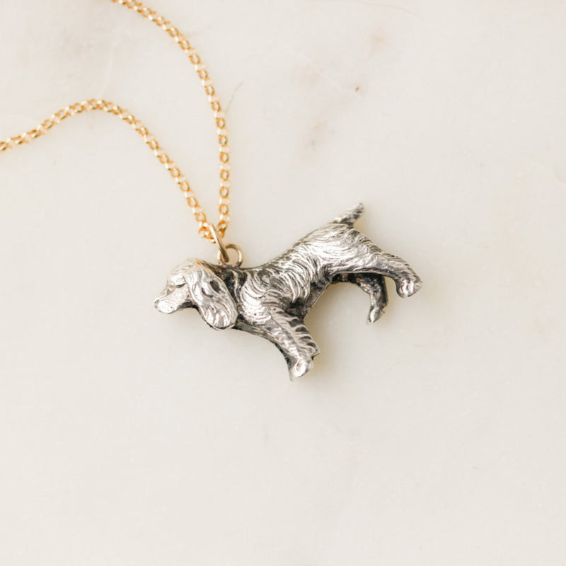 Sterling Spaniel Pendant