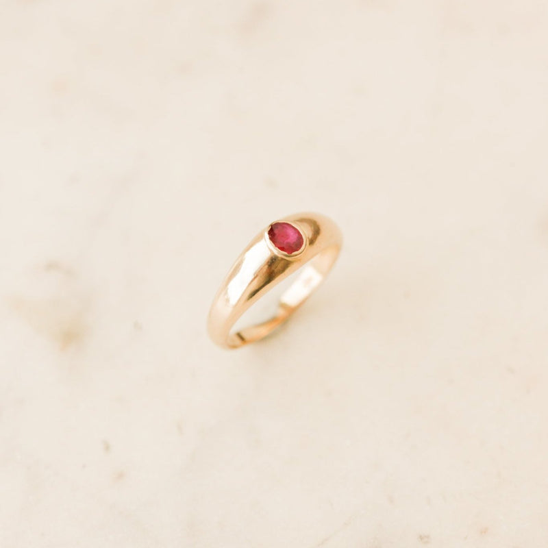 Flaherty Ruby + Gold Ring