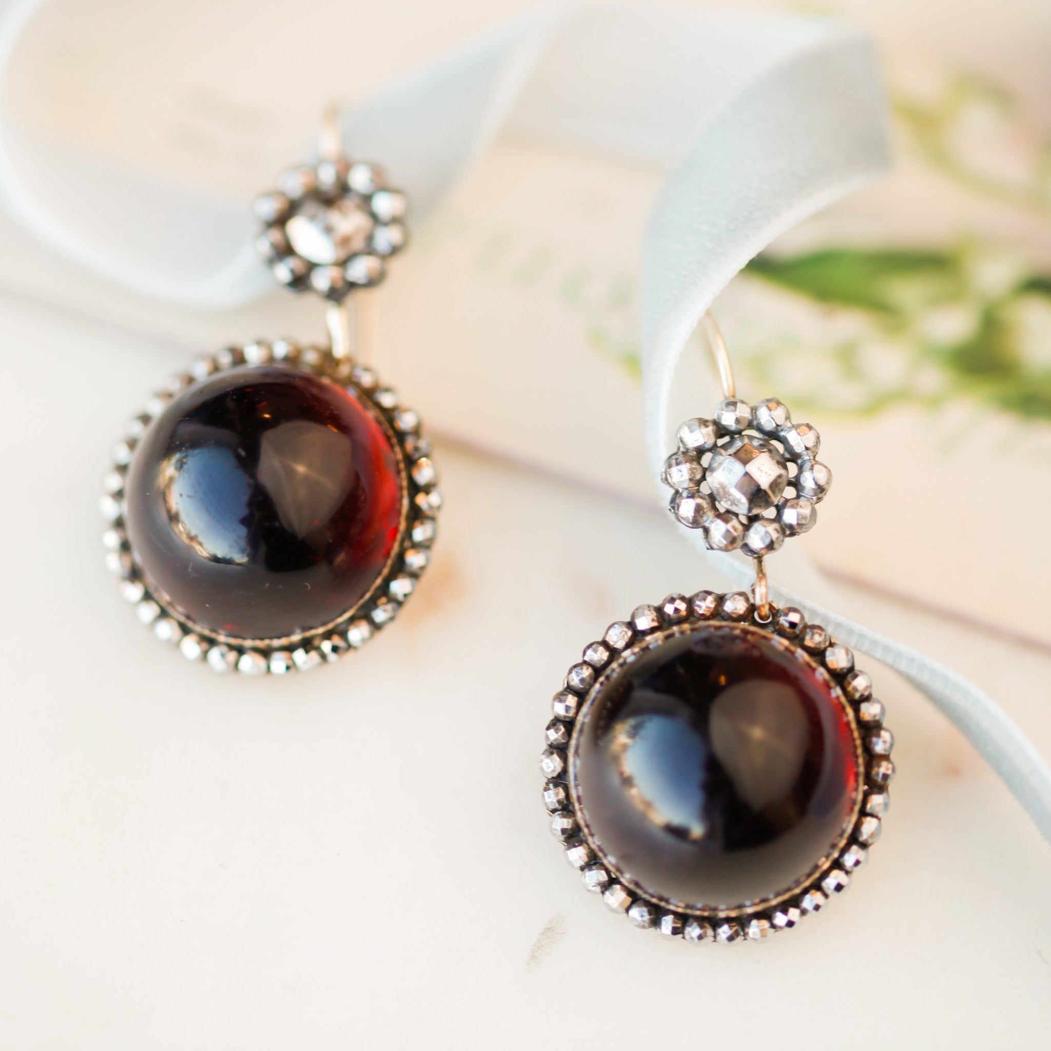 Lea Bohemian Garnet Earrings