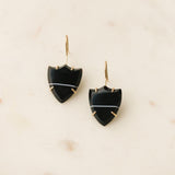 Maisie Agate Shield Earrings