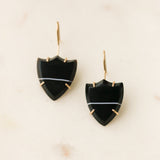 Maisie Agate Shield Earrings