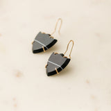 Maisie Agate Shield Earrings